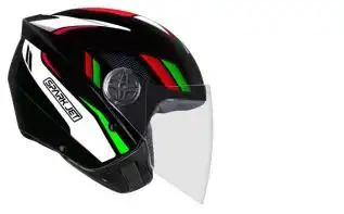 Capacete Ebf (Brilho) Spark Jet Sting Preto/Verde/Branco/Vermelho (Aberto) (58) ++ - B01801