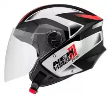 Capacete Tork (Brilho) New Liberty Three Pro Preto/Vermelho (Aberto) (58) ++
