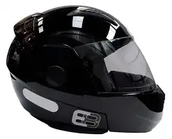 Capacete Ebf E8 (Brilho) Solid Escamoteavel Preto (58) ++