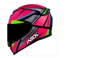 Capacete Asx Eagle (Brilho) Explorer Preto/Rosa/Prata (58) ++