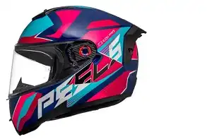 Capacete Peels Icon (Brilho) Pro Fusion (C/Oculos) Aroyal/Ciano (58) ++