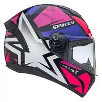 Capacete Peels Spike Ii (Fosco) 1St Preto/Rosa (58) ++