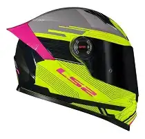 Capacete Ls2 Ff 358 S (Brilho) Classic Digital Amarelo/Rosa/Cinza (56) ++