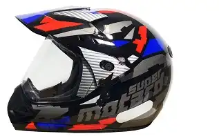 Capacete Ebf (Brilho) Motard Adventure Preto/Azul (58) ++