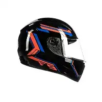 Capacete Fly F9 Hg (Brilho) Hans Preto/Vermelho (60) ++