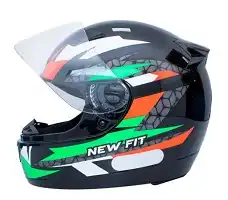 Capacete Ebf (Brilho) New Fit Control Preto/Verde (60) ++