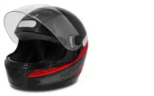 Capacete Ebf 7 (Brilho) Carbon Preto/Vermelho (56) ++ - 1006889