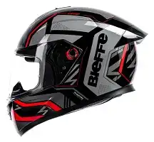 Capacete Bieffe B-12 (Brilho) Phanton Preto/Grafite (60) ++