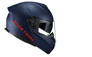 Capacete Race Tech (Fosco) Signal Gear (C/Oculos/Escamoteavel) Azul Fosco/Preto (60) ++