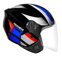 Capacete Ebf (Brilho) Spark Jet Square Preto/Azul (Aberto) (58) ++