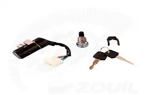 Chave Kit Ignição (C/Trava) De Banco Biz 100 98/04 (2 Pçs)