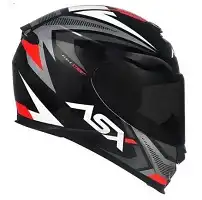 Capacete Asx Eagle (Brilho) Street Preto/Grafite/Branco (56) ++