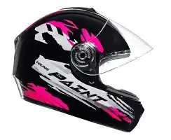 Capacete Fly Young Hg (Brilho) Paint Preto/Rosa (56) ++