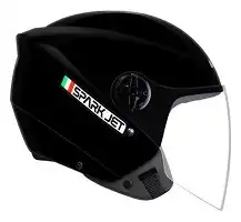 Capacete Ebf (Brilho) Spark Jet Solid Preto (Aberto) (56) ++