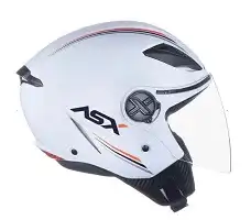 Capacete Asx City (Brilho) Air Solid Branco (Aberto) (58) ++