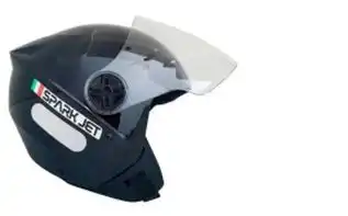 Capacete Ebf (Brilho) Spark Jet Solid Preto (Aberto) (60) ++