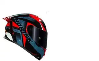 Capacete Norisk Flow (Brilho) Pulse (+ 1 Viseira Fumê) Preto/Vermelho/Azul (58) ++