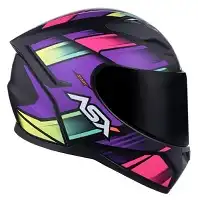 Capacete Asx City (Fosco) Start Preto Fosco/Rosa/Lilas (58) ++