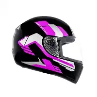 Capacete Fly F9 Hg (Brilho) Match Preto/Roxo (58) ++