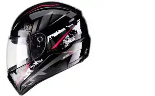 Capacete Fly F9 (Brilho) City Preto/Vermelho (60) ++
