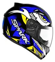Capacete Ebf (Fosco) New Spark Dragon Preto Fosco/Azul (58) ++