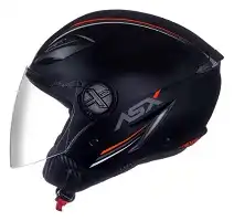 Capacete Asx City (Fosco) Air Solid Preto Fosco (Aberto) (60) ++