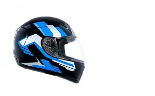 Capacete Fly F9 Hg (Brilho) Match Preto/Azul (58) ++