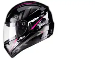 Capacete Fly F9 (Brilho) City Preto/Rosa (58) ++