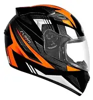Capacete Ebf (Brilho) New Spark Flash Preto/Laranja (58) ++